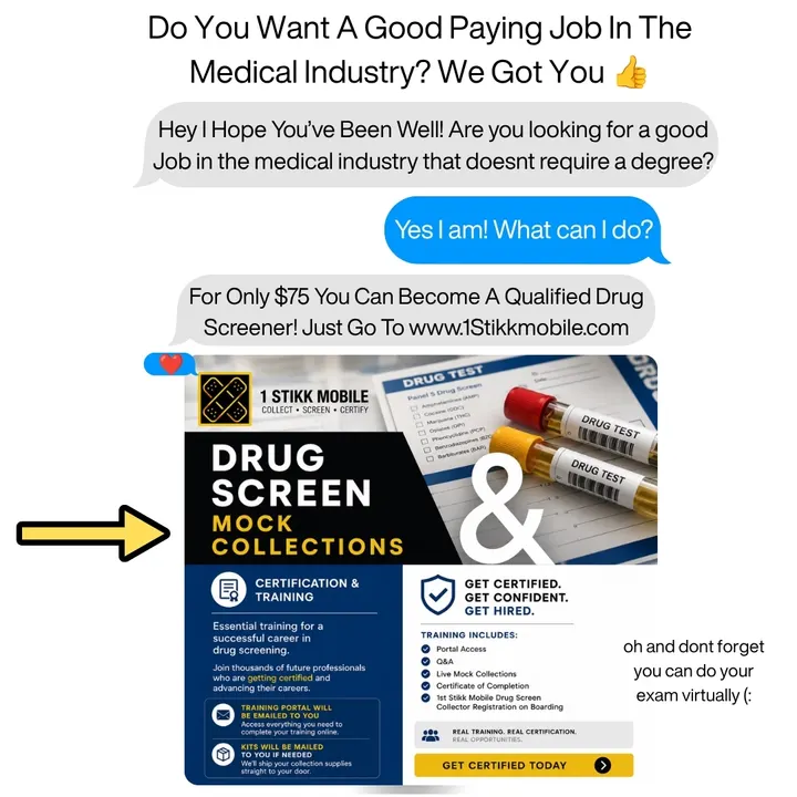 1 Stikk Mobile ad creative: Text-thread style recruiting ad