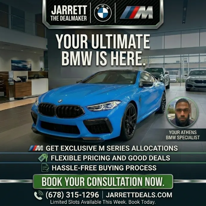 Jarrett the Dealmaker ad creative: Your ultimate BMW is here