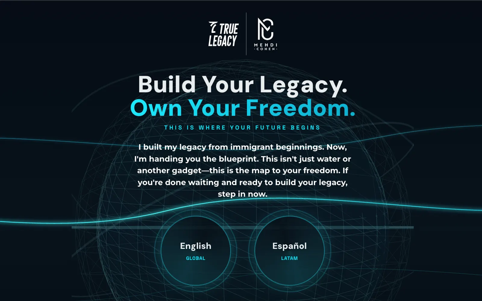 Mehdi Cohen personal brand & leadership website homepage, designed and built by CEO Turbo