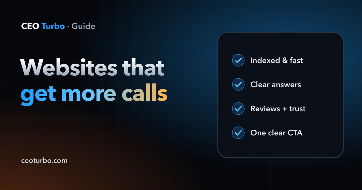 What a local business website needs to get more calls